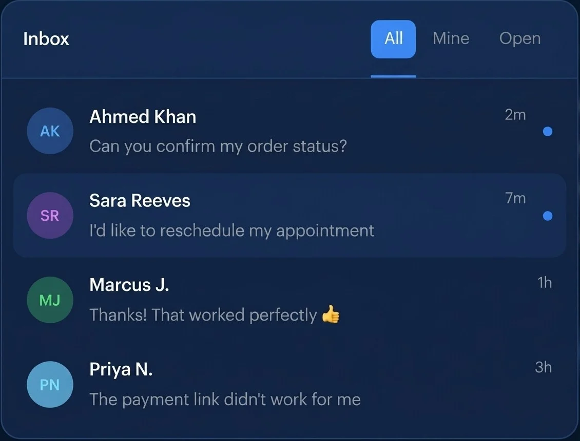 Omnipulse platform dashboard for customer communication